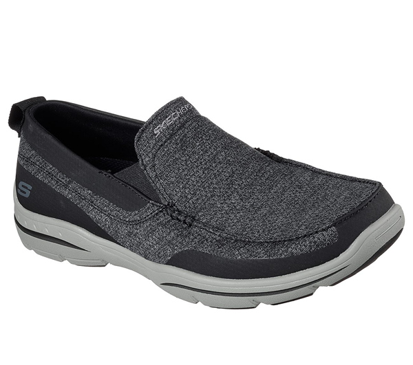 Skechers Men Relaxed Fit: Harper - Moven Black/Gray