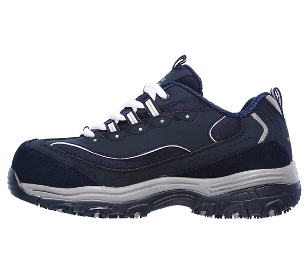 Skechers Women Work: D'Lites - Pooler Alloy Toe Navy/Charcoal