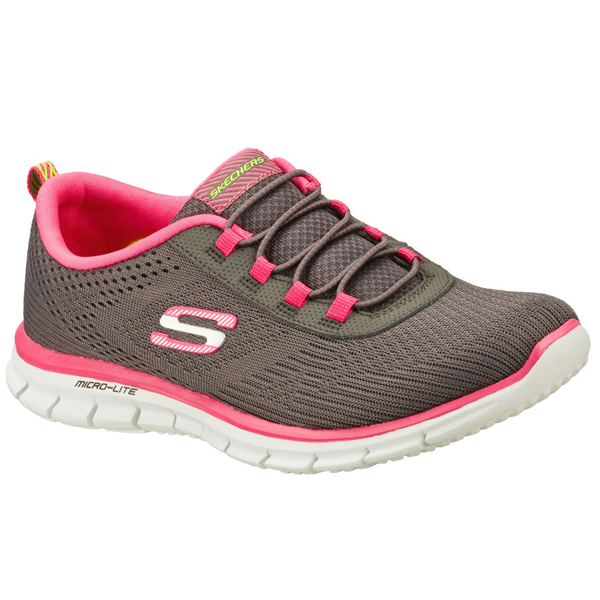 Skechers Women Glider - Game Maker Gray/Hot Pink