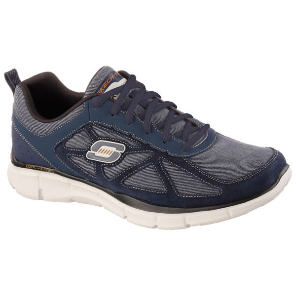 Skechers Men Wide Fit (2E) Shoes - Front and Center Navy