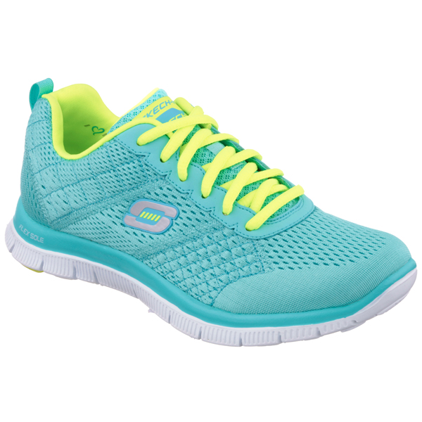 Skechers Women Flex Appeal - Obvious Choice Aqua/Lime