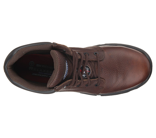 Skechers Men Work: Relaxed Fit Burgin Comp Toe Dark Brown