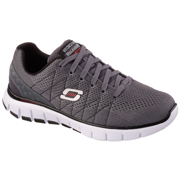Skechers Men Extra Wide Fit (4E) Shoes - Skech-Flex Charcoal/Black