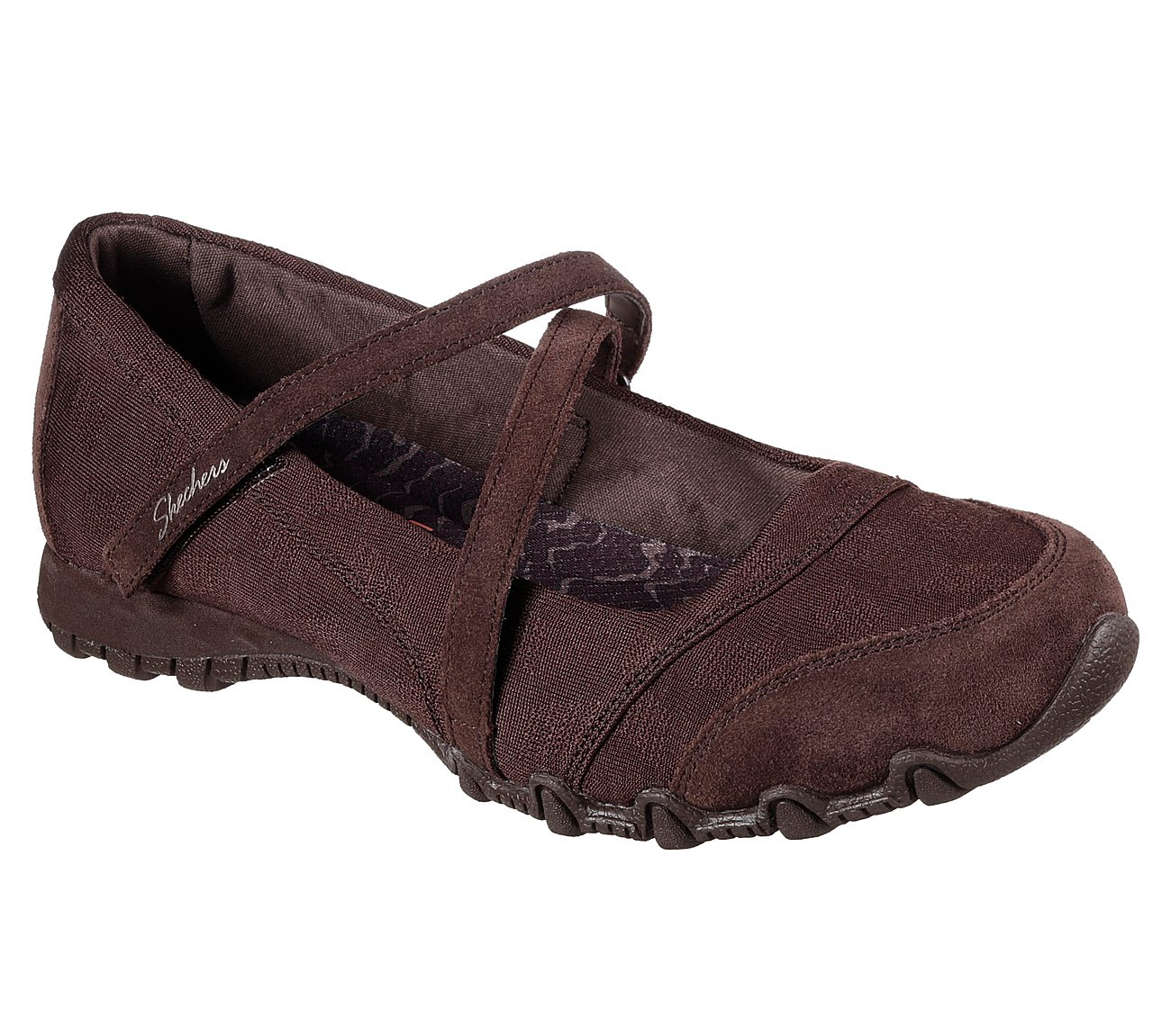 Skechers Women Relaxed Fit: Bikers - Get-Up Chocolate