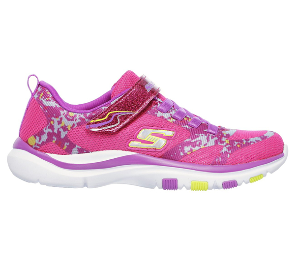 Skechers Girls Trainer Lite - Bright Racer Neon Pink/Purple