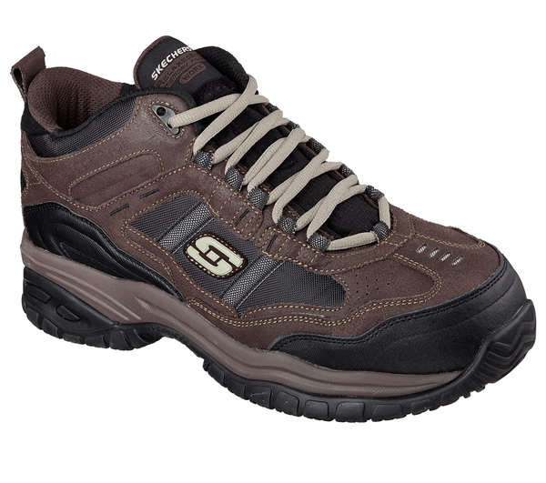 Skechers Men Work: Relaxed Fit Soft Stride - Canopy Comp Toe Brown/Black