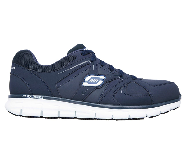 Skechers Men Work: Relaxed Fit Synergy - Ekron Alloy Toe Navy