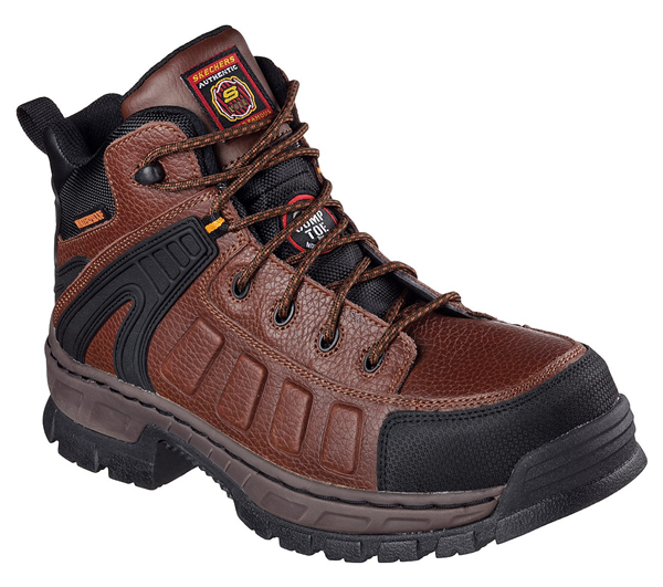 Skechers Men Work: Relaxed Fit Vinten - Gurdon Comp Toe Brown