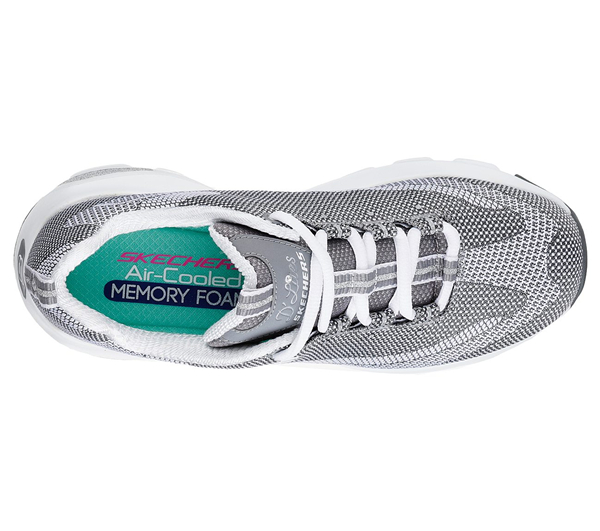 Skechers Women D'Lites Ultra Gray/White