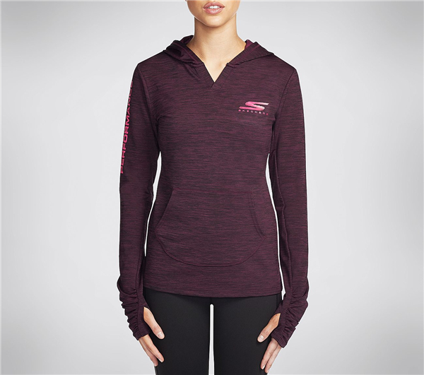 Skechers Women Point Dume Hoodie Burgundy