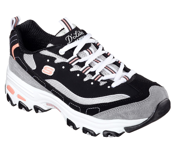 Skechers Women D'Lites - New Journey Black/White/Gray
