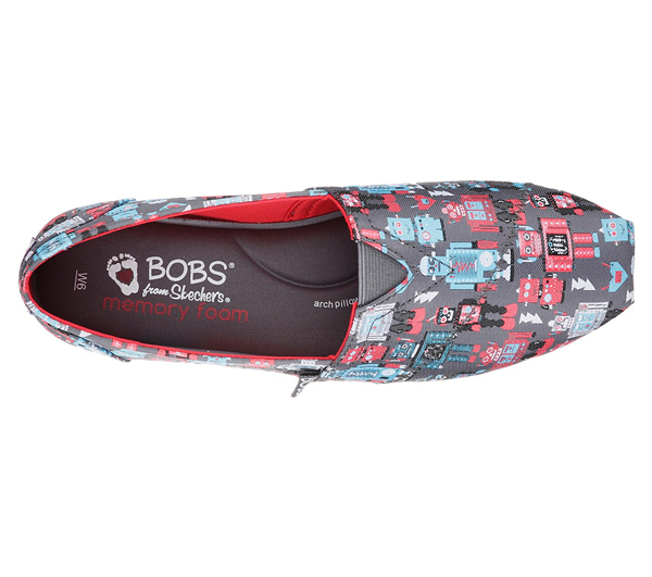 Skechers Women Bobs Plush - Robochic Charcoal/Multi