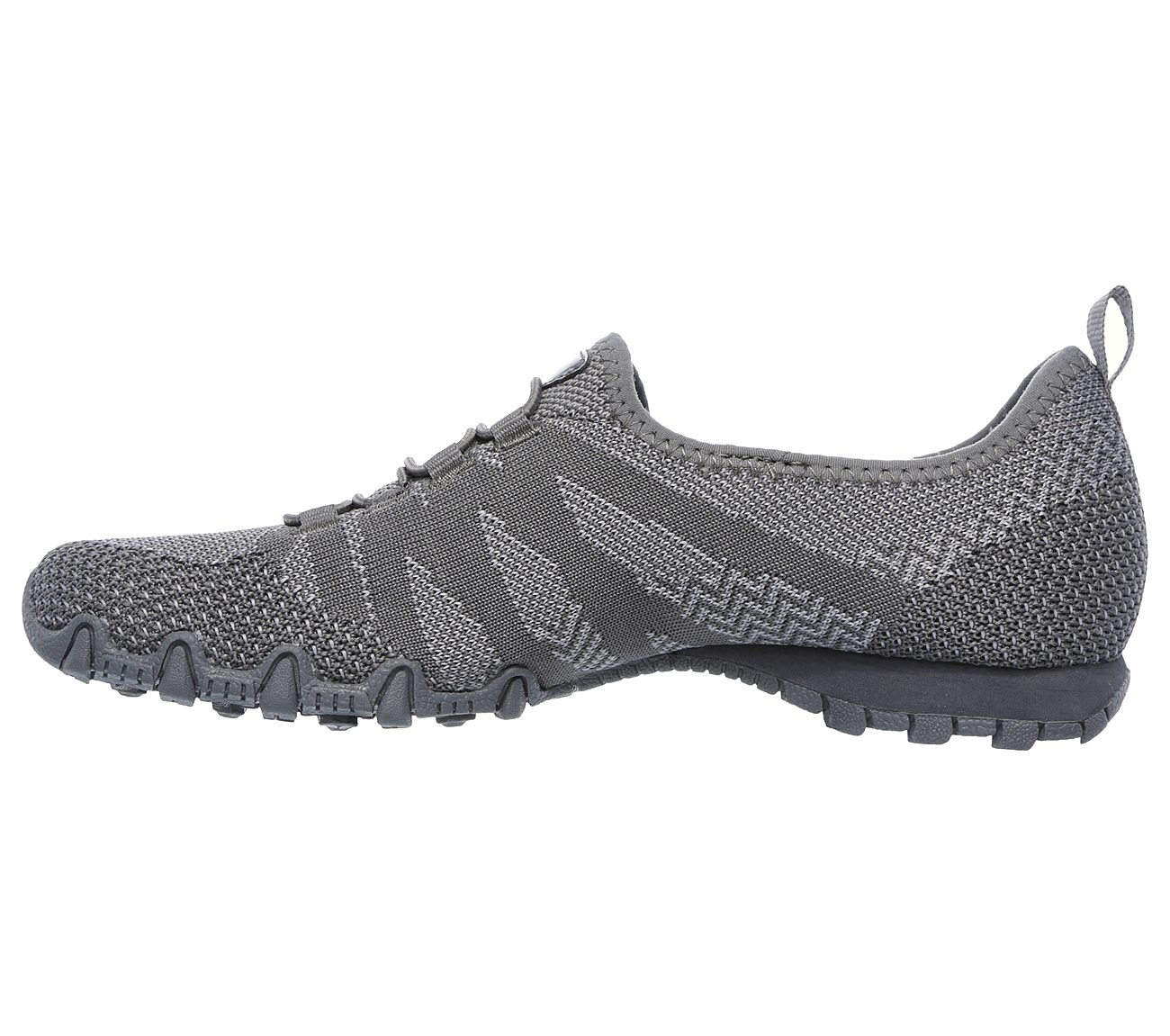 Skechers Women Relaxed Fit: Bikers - Get With Knit Charcoal