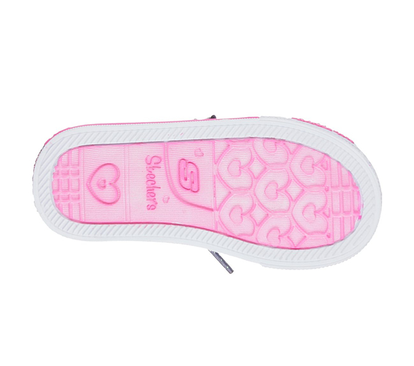 Skechers Girls Twinkle Toes: Shuffles - Lil Rockin Star Navy/Hot Pink