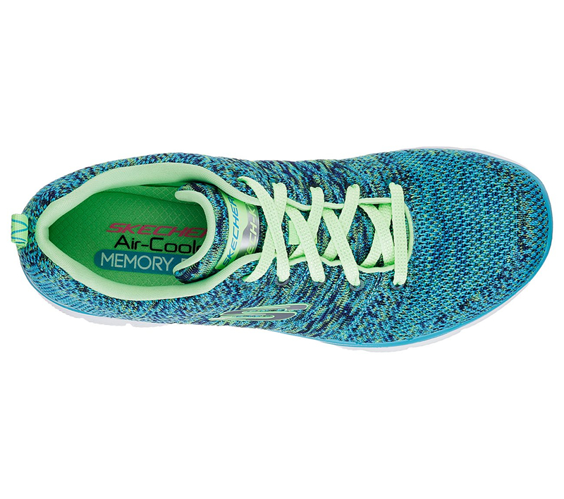 Skechers Women Flex Appeal 2.0 - High Energy Blue/Lime
