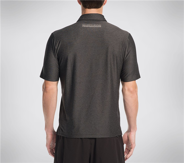 Skechers Men GO Golf Pine Valley Polo Shirt Charcoal