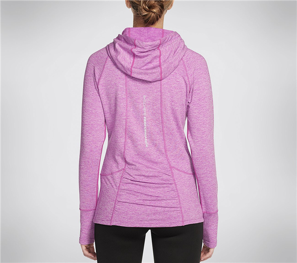 Skechers Women Ridge Hoodie Sweatshirt Purple