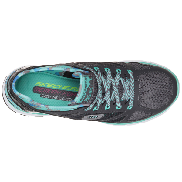Skechers Women Relaxed Fit: Skech-Flex - Ultimate Reality Charcoal/Aqua