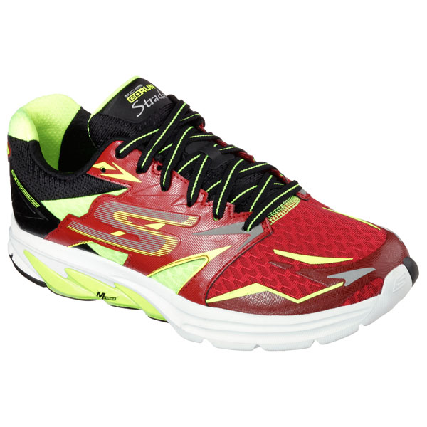 Skechers Men Extra Wide Fit (4E) Shoes - Strada Red/Lime