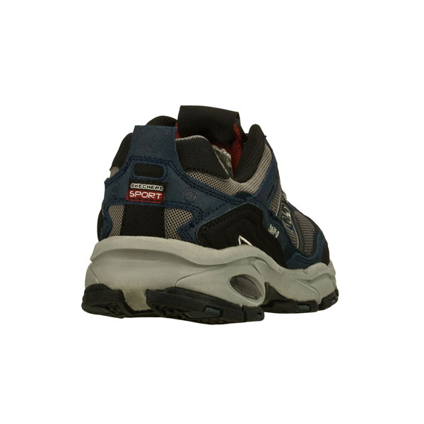 Skechers Men Extra Wide Fit (4E) Shoes - Trait Navy/Gray