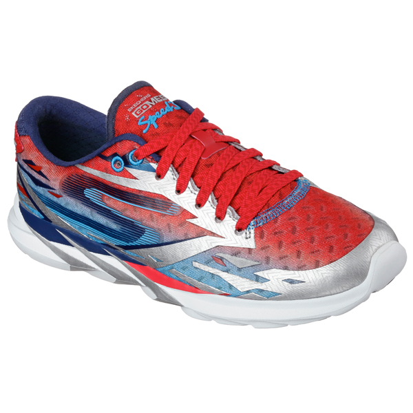 Skechers Women Gomeb Speed Silver/Blue/Red