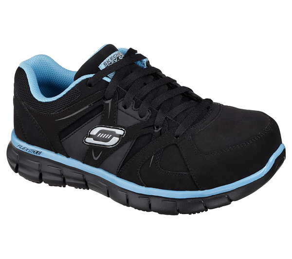Skechers Women Work: Synergy - Sandlot Alloy Toe Black/Blue