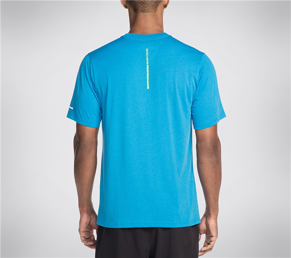 Skechers Men SP Cross Fade Tee Shirt Blue
