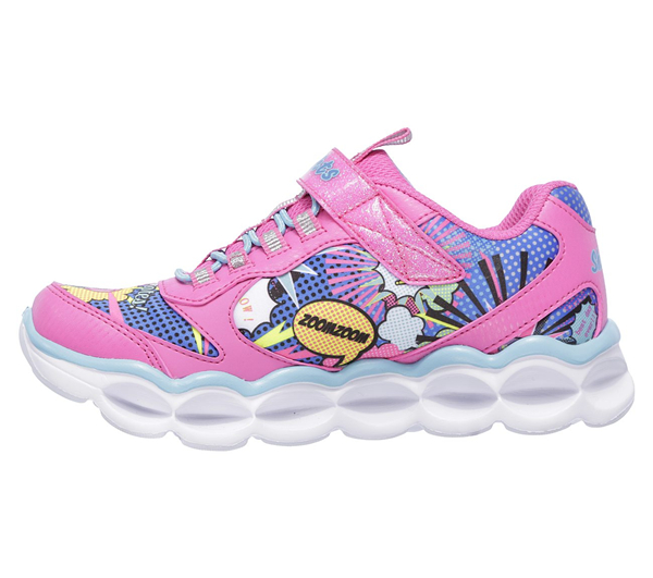 Skechers Girls S Lights: Lumi-Luxe Neon Pink/Multi