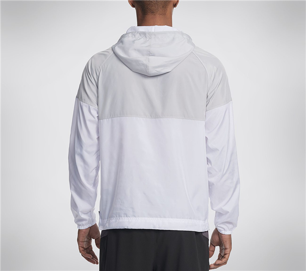 Skechers Men Breakers Packable Anorak Jacket Light White