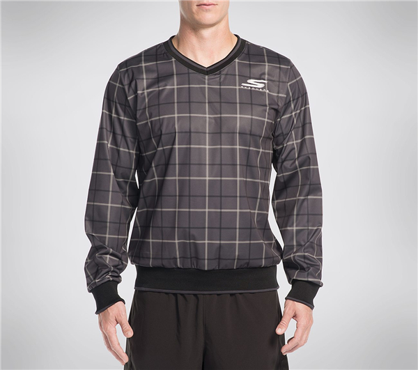 Skechers Men GO Golf Brookhurst Long Sleeve Windshirt Dark Gray