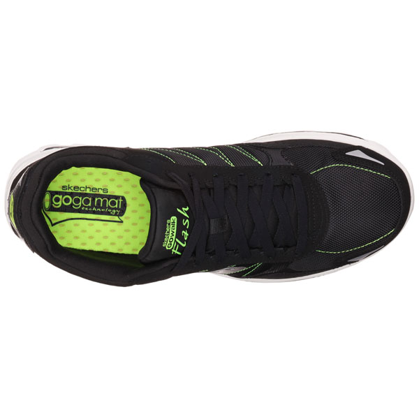 Skechers Men Extra Wide Fit (4E) Shoes - Flash DNA Black/Lime