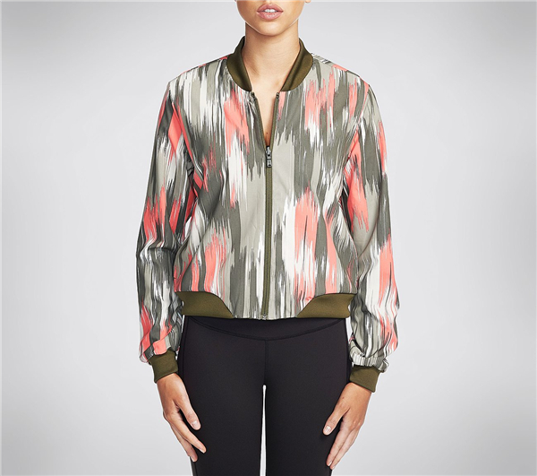 Skechers Women Mammoth Reversible Bomber Jacket Green