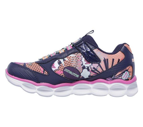 Skechers Girls S Lights: Lumi-Luxe Navy/Multi