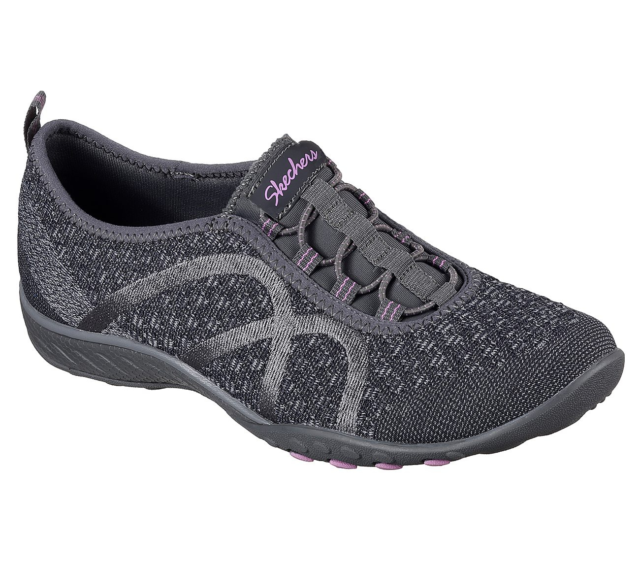 Skechers Women Relaxed Fit: Breathe Easy - Fortune-Knit Charcoal