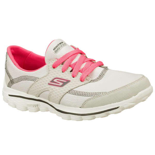 Skechers Women GOwalk 2 Golf - Gray/Hot Pink