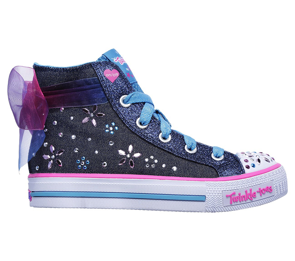 Skechers Girls Twinkle Toes: Shuffles - Fancy Faves Dark Denim