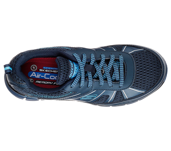 Skechers Women Work: Synergy - Algonac Alloy Toe Navy/Silver