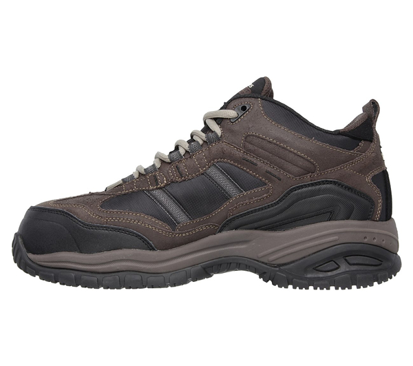 Skechers Men Work: Relaxed Fit Soft Stride - Canopy Comp Toe Brown/Black
