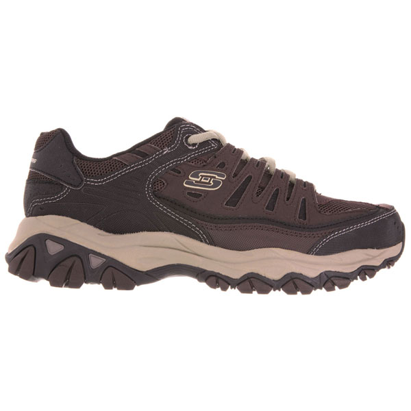 Skechers Men Wide Fit (2E) Shoes - Brown/Taupe