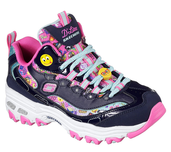 Skechers Girls D'Lites - Kickin Cool Navy/Multi