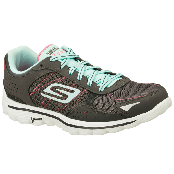 Skechers Women GOwalk 2 - Flash Charcoal/Blue