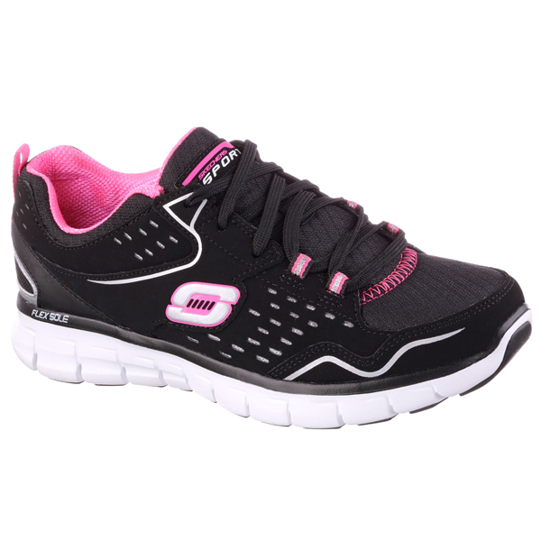 Skechers Women Synergy - Front Row Black/Hot Pink