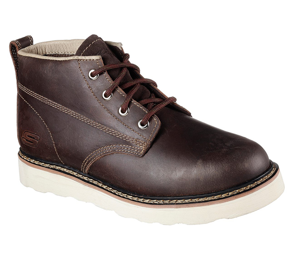 Skechers Men Work: Relaxed Fit Pettus - Enderlin Dark Brown