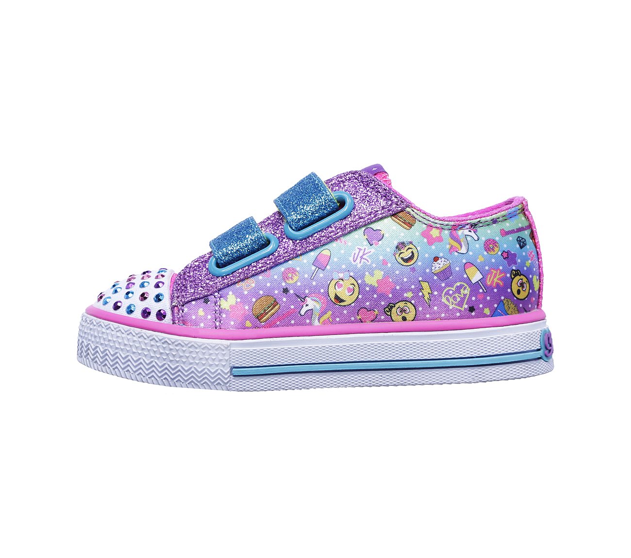 Skechers Girls Twinkle Toes: Shuffles - Giggle Days Multi