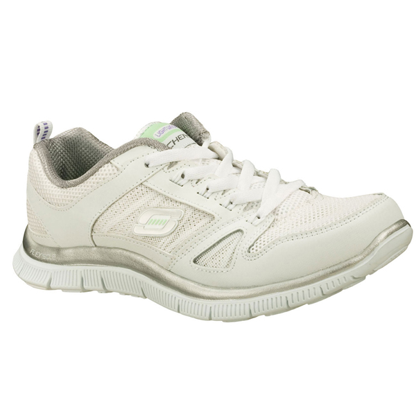 Skechers Women Flex Appeal - Spring Fever White/Silver