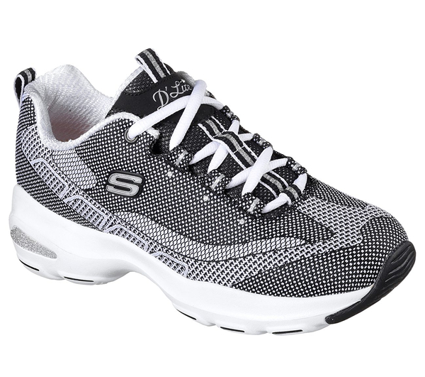 Skechers Women D'Lites Ultra Black/White