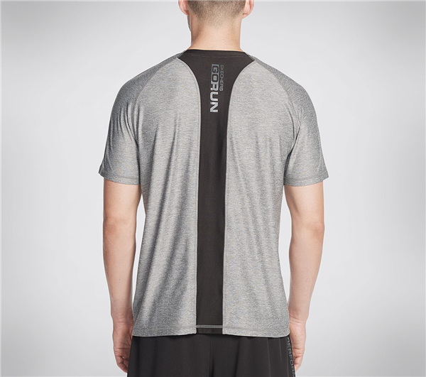 Skechers Men Sprint Short Sleeve Tee Shirt Charcoal