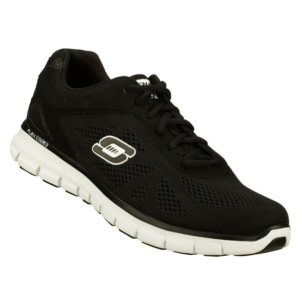 Skechers Men Extra Wide Fit (4E) Shoes - Power Shield Black/White
