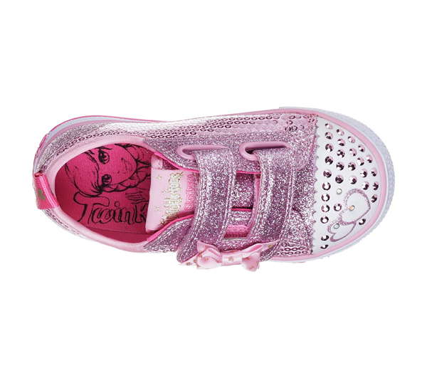 Skechers Girls Twinkle Toes: Shuffles - Itsy Bitsy Pink