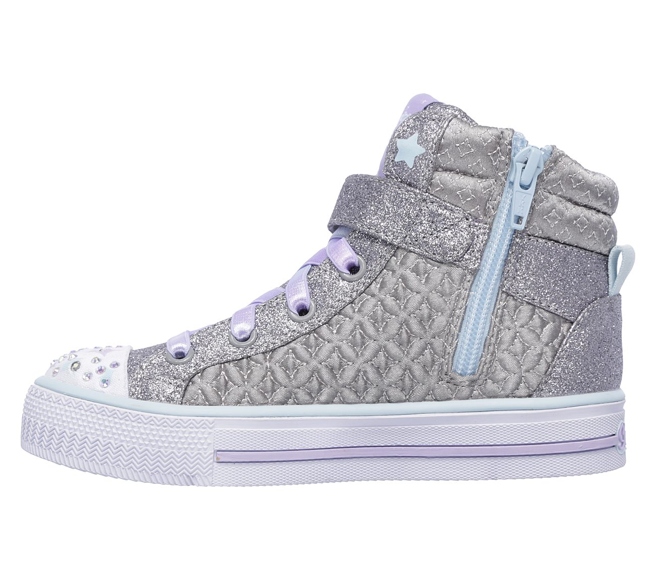 Skechers Girls Twinkle Toes: Shuffles - Twinkle Charm Gunmetal